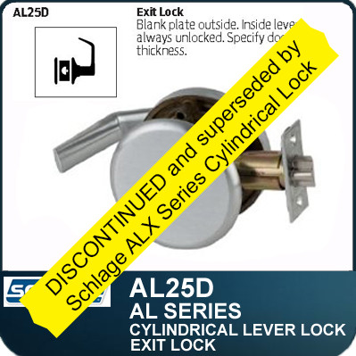 Schlage AL25D - Standard Duty Commercial Exit Lever Lock