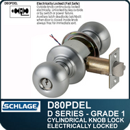 Schlage D80PDEL- Heavy Duty Commercial Electrically Locked Knob Lock