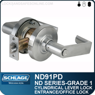 Heavy Duty Vandlgard® Entrance/Office Lever Lock, Single Cylinder