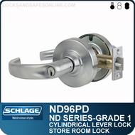 Schlage ND96PD - Heavy Duty Vandlgard® Storeroom Lever Lock, Single Cylinder