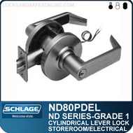 Schlage ND80PDEL - Heavy Duty Electrically Locked Lever Lock, Single Cylinder