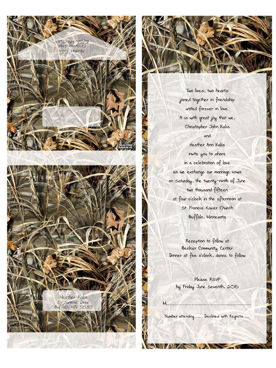 Realtree Seal N Send Wedding Invitations Papersbest