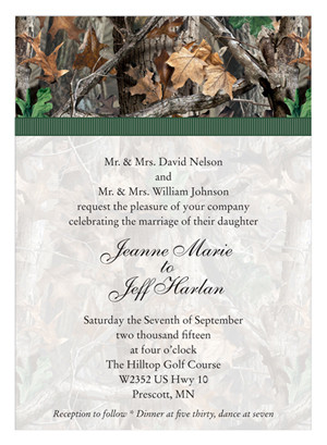 Camo Wedding Invitations 