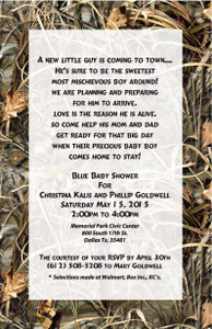 Realtree Camo Max4 Wedding or Birthday Invitation