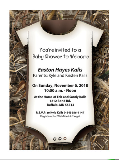 camouflage baby shower invitations