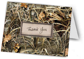 Realtree© Max-4© Camo,    Hand Embellished,  Thank You Note Card 