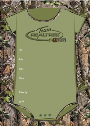 Team Realtree Baby Shower Invitation