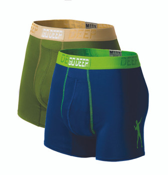 Double Pack set of Dual-Climate™ Underwear Boxers 2GRNXBLUGRN