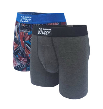 Double Pack set of Dual-Climate™ Underwear Boxers 2BRBXGRYBLK