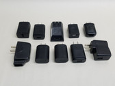 10PK Assorted Variety USB Wall Chargers for Smartphone & Other Devices Black
