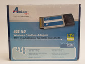 New Airlink101 AWLC3028 802.11g Wireless Cardbus Adapter