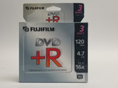 New Fujifilm DVD+R 3 pk DVD+R 120 Min. 4.7GB 1x to 16x 3 Discs