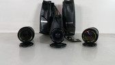 Osawa 1712754 Lot of 3 MC Zoom Lens With Covers & Bags-Read Description
