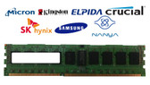 Lot of 2 Major Brand 4 GB DDR3-1333 PC3-10600R 2Rx8 1.5V DIMM Server RAM