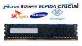 Lot of 5 Major Brand 4 GB DDR3L-1333 PC3L-10600R 1Rx4 1.35V DIMM Server RAM