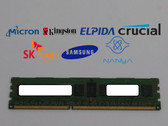 Lot of 2 Major Brand 8 GB DDR3-1600 PC3-12800R 1Rx4 1.5V DIMM Server RAM