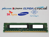 Lot of 2 Major Brand 4 GB DDR3L-1600 PC3L-12800R 1Rx4 1.35V DIMM Server RAM