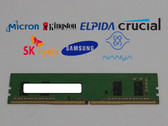 Lot of 2 Major Brand 4 GB DDR4-2666V PC4-21300 1Rx16 1.2V DIMM Desktop RAM