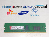 Lot of 2 Major Brand 4 GB DDR4-2133P PC4-17000R 1Rx8 1.2V DIMM Server RAM