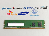 Lot of 2 Major Brand 4 GB DDR4-3200 PC4-25600U 1Rx16 1.2 V UDIMM Desktop RAM