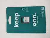 New ONN 32GB Class 10 U1 SDHC Flash Memory Card