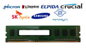 Lot of 2 Major Brand 4 GB DDR3L-1600 PC3L-12800U 1Rx8 1.35V DIMM Desktop RAM