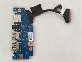 Lot of 2 Dell Latitude 3320 Laptop USB SD Card Audio Power Button Board w/Cable CDR9Y