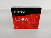 New Sony 10CDRW700R CD-RW 1-4x Compact Disc (10-pack)