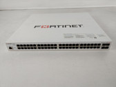 Fortinet Fortiswitch FS-448D-FPOE 48-Port Gigabit Ethernet Managed PoE Switch