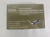 Lot of 2 New 3Com 3C905CX-TX-M Managed Network Interface Adapter 10/100Mbps PCI