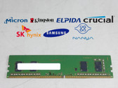 Lot of 2 Major Brand 4 GB DDR4-2400T PC4-19200U 1Rx16 1.2V DIMM Desktop RAM