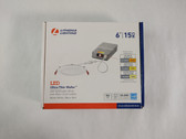Lot of 2 New Lithonia Lighting WF6 utlra thin LED 6" wafer light - white