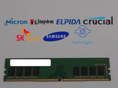 Lot of 5 Major Brand 8 GB DDR4-2400T PC4-19200U 1Rx8 1.2V DIMM Desktop RAM