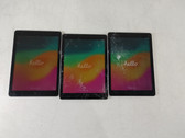Lot of 3 Apple iPad 6th Gen A1893 32 GB iOS 17.7.8 (WiFi Only) For Parts