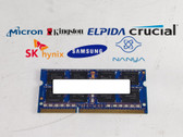 Lot of 2 4 GB DDR3-1333 PC3-10600S 2Rx8 DDR3 SDRAM Laptop Memory