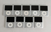 Lot of 9 Apple A1236 iPod Nano 3rd Gen Sliver 4/8 GB For Parts