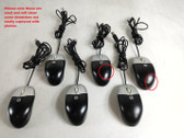 Lot of 6 HP USB Wired Optical Scroll Mouse N8ROU, MOAFUO 265986-011