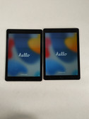 Lot of 2 Apple iPad 6th Gen A1893 32 GB iOS 17.7.8 (WiFi Only) For Parts