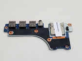 Lot of 5 Dell Precision 15 7510 Right Side I/O Board with Audio & USB 6GDMP
