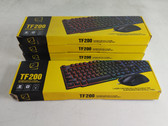 Other Gaming Rainbow Backlit Wired USB Gaming Desktop Keyboard TF200 & Mouse