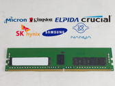 Lot of 2 Major Brand 8 GB DDR4-2400T PC4-19200R 1Rx4 1.2V DIMM Server RAM