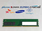 Lot of 5 Major Brand 4 GB DDR4-2666U PC4-21300 1Rx8 1.2V DIMM Desktop RAM
