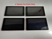 Lot of 4 Amazon Fire 7" 16GB ( 9th GEN ) M8S26G "For Parts Only"