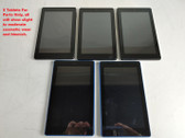 Lot of 5 Amazon Fire HD 7" ( 8GB 7th Gen) SR043KL For Parts Only