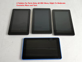 Lot of 4 Amazon Fire 7" ( 8GB 5th Gen) SV98LN For Parts Only