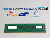 Lot of 5 Major Brand 4 GB PC3-10600 (DDR3-1333) 1Rx8 DDR3 Desktop Memory