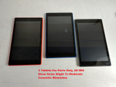Lot of 3 Amazon Fire HD 8" L5S83A 16GB 8th Gen,SX034QT 16GB 7th Gen "For Parts"