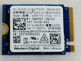 Lot of 5 Western Digital SN530 SDBPTPZ-256G 256 GB NVMe 30mm Solid State Drive