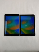Lot of 2 Apple iPad 5th Gen A1822 32 GB iOS 16.7.12 (WiFi Only) For Parts