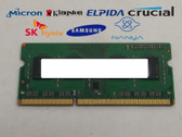 Lot of 10 Major Brand 4 GB DDR3-1866 PC3L-14900S 1Rx8 1.35V SO-DIMM Laptop RAM